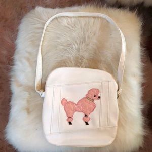 Vintage handbag with Poodle appliqué